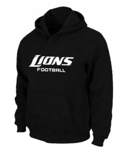 NFL Men's Nike Detroit Lions Font Pullover Hoodie - Black